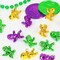 24 PCS King Cake Babies, 1 Inch Plastic Babies for Mardi Gras, Purple Green Gold Tiny Plastic Babies for Baby Shower Favors Ice Cube Game, Small Plastic Babies for Mardi Gras Party Decorations